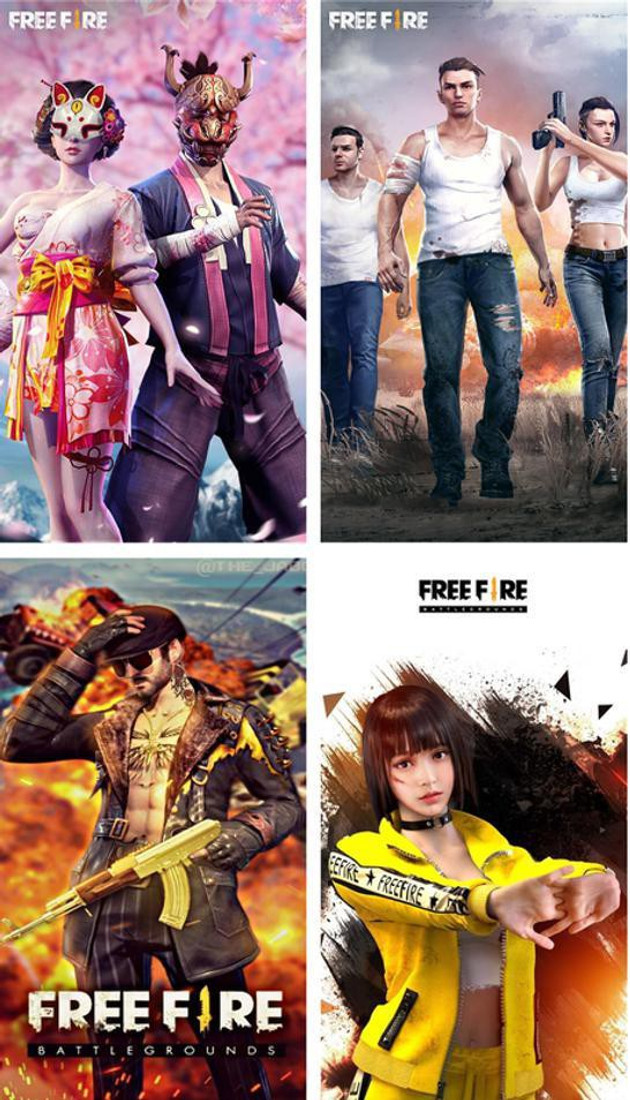 Pack Of 4 Free Fire Wall Poster Gaming Poster For Your Room No