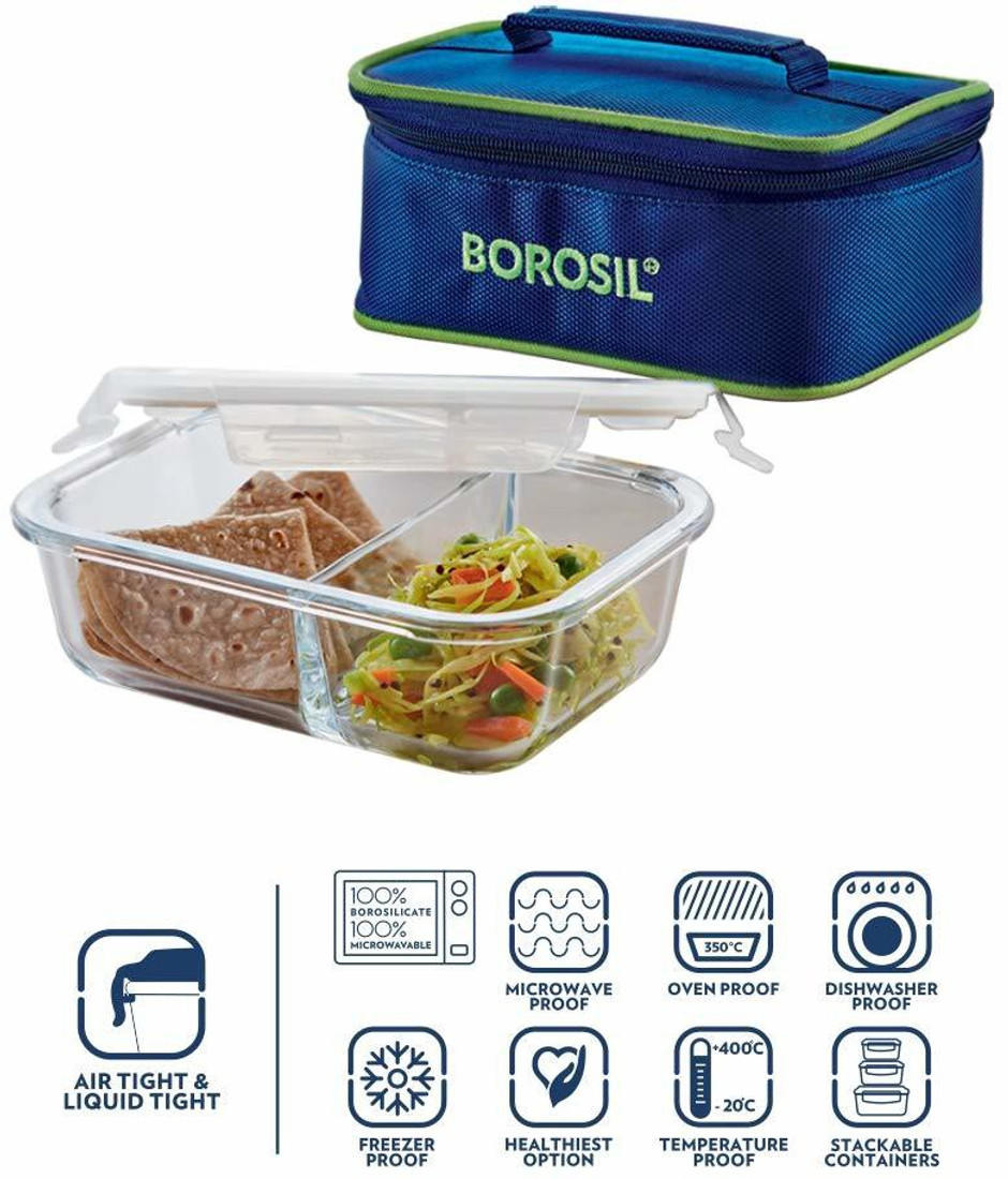 signoraware exe glass lunch box