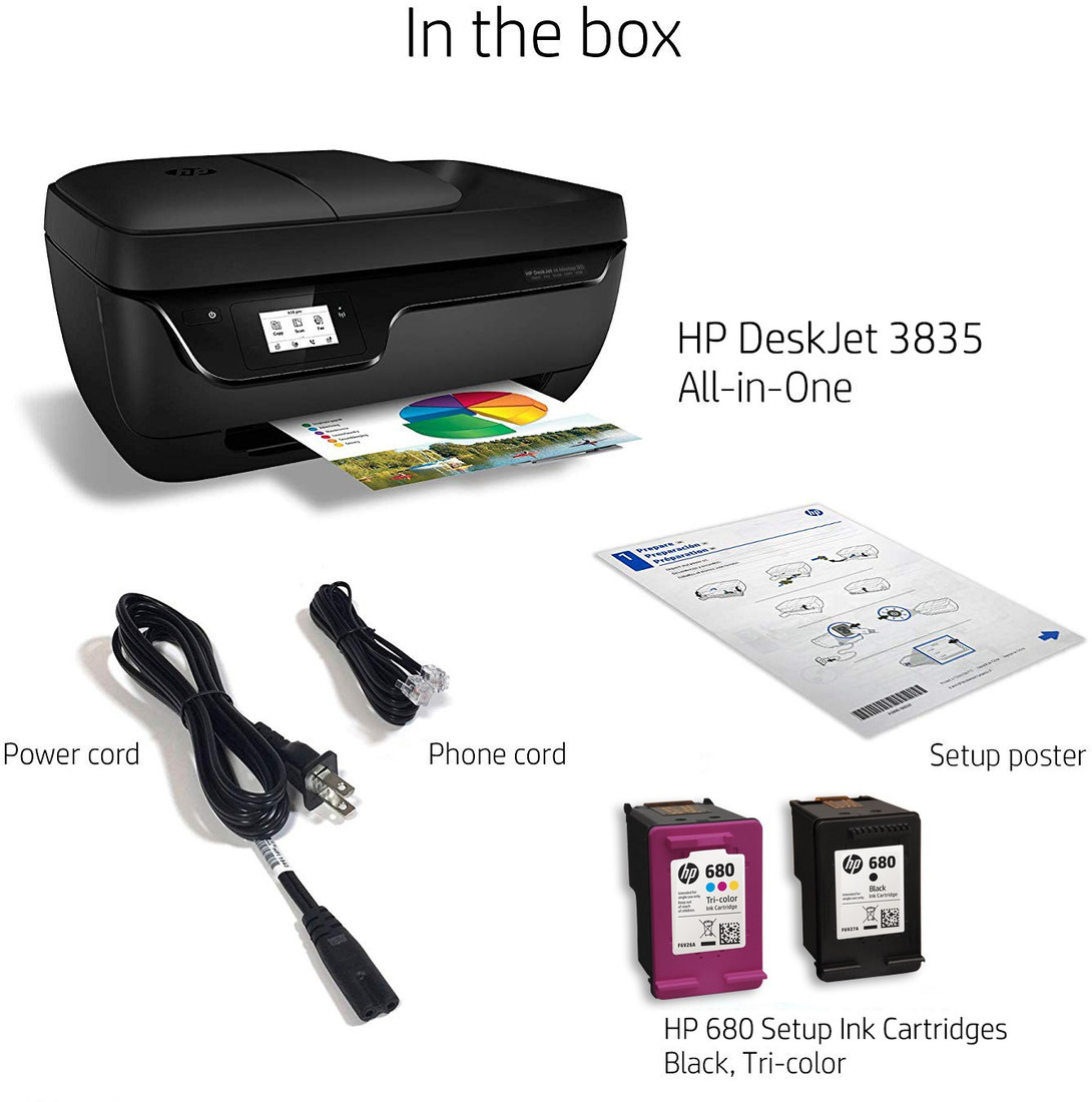 Hp Deskjet Ink Advantage 3835 All In One Multi Function Wifi Color Printer With Voice Activated Printing Google Assistant And Alexa Hp Flipkart Com