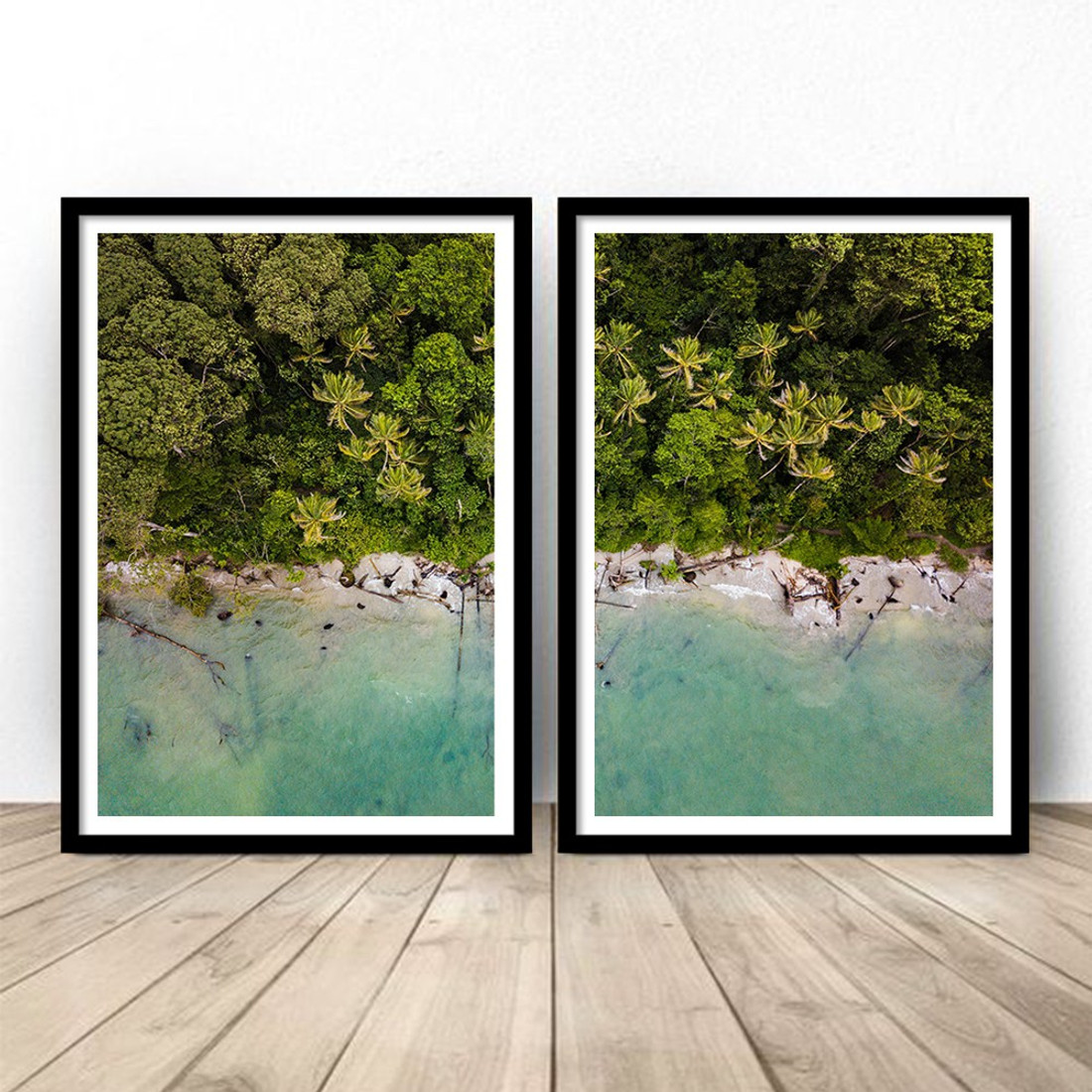 Colossalarthouse Set Of 2 Ocean Beach Poster Frames Acrylic