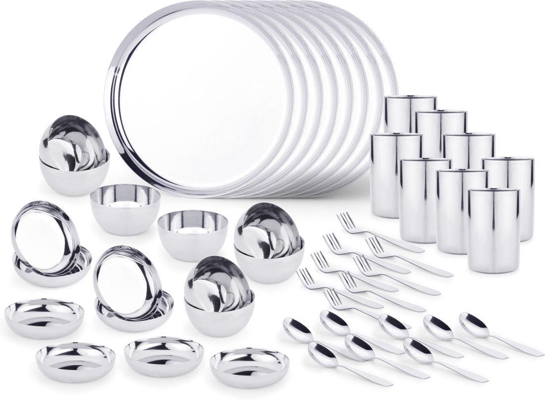 Flipkart Smartbuy Pack Of 48 Stainless Steel Stainless Steel Heavy Gauge 48 Pcs Dinner Set Dinner Set Price In India Buy Flipkart Smartbuy Pack Of 48 Stainless Steel Stainless Steel Heavy