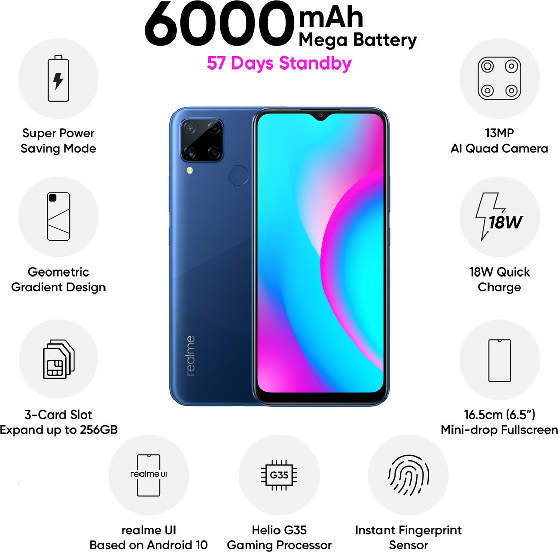 Realme C15 From Rs 8499 32 Gb Storage 3 Gb Ram Online At Best Price On Flipkart Com