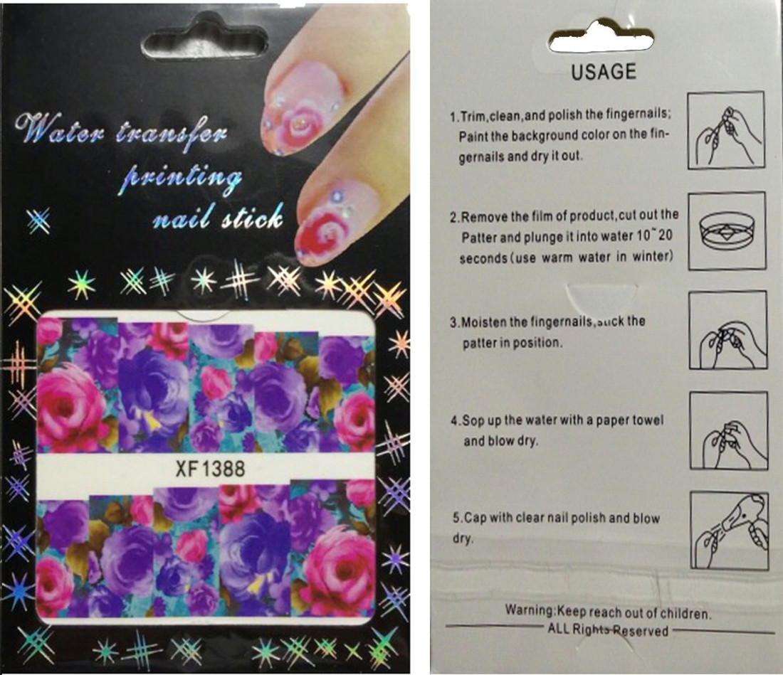 Senecio S Fantastic Floral Rose French Nail Art Manicure Flower Decals Water Transfer Stickers 1sheet Pack Price In India Buy Senecio S Fantastic Floral Rose French Nail Art Manicure Flower Decals Water