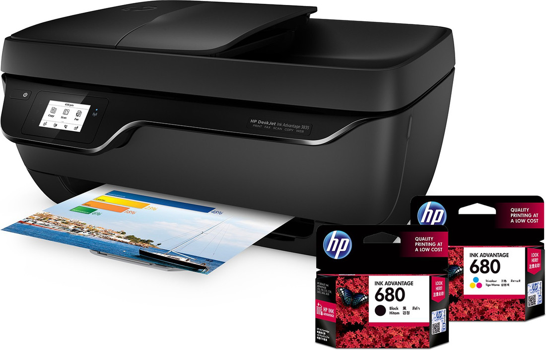 Hp Deskjet Ink Advantage 3835 All In One Multi Function Wifi Color Printer With Voice Activated Printing Google Assistant And Alexa Hp Flipkart Com