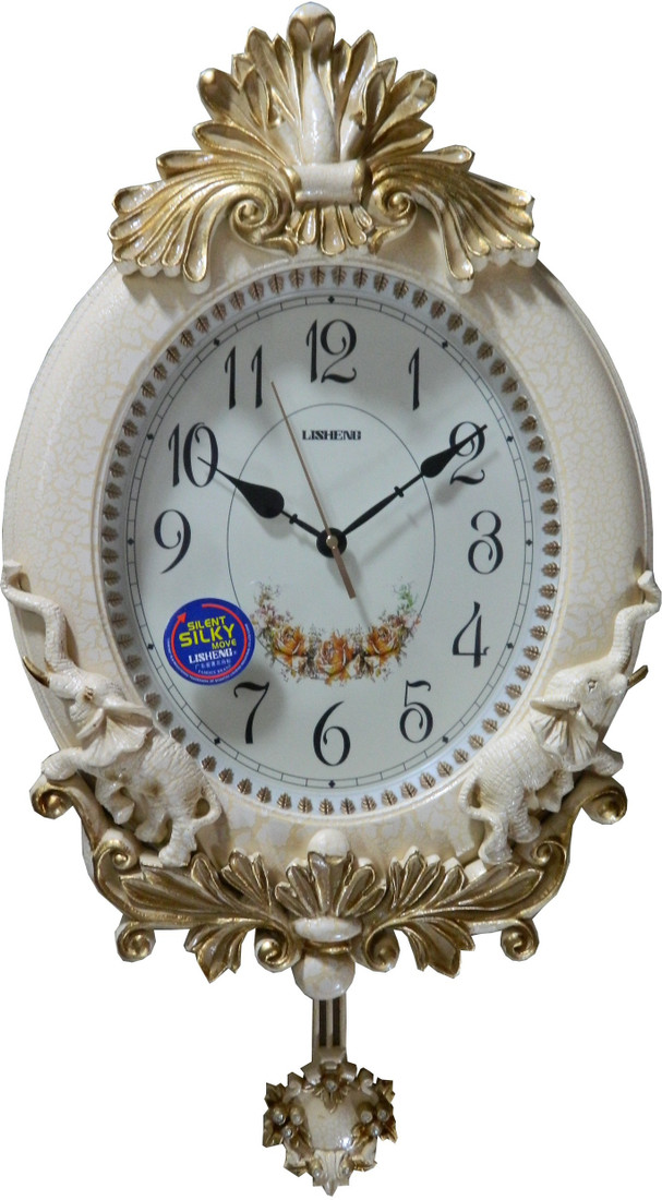 Lisheng Analog 65 Cm X 45 Cm Wall Clock Price In India Buy Lisheng Analog 65 Cm X 45 Cm Wall Clock Online At Flipkart Com