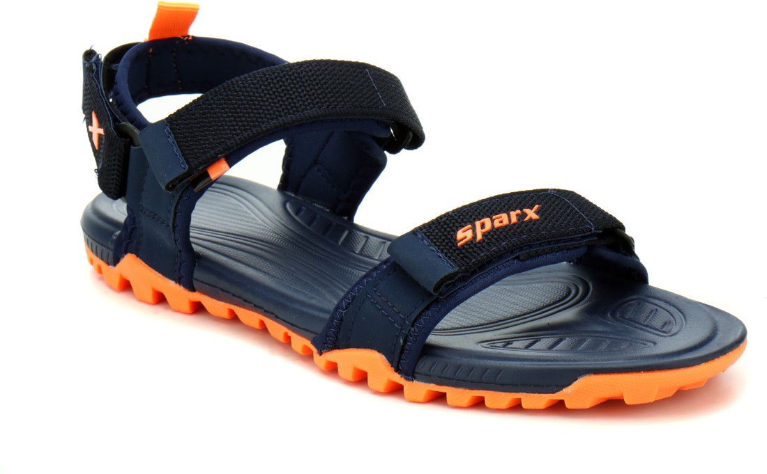 sparx navy blue orange sandals