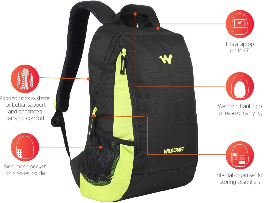 wildcraft anti theft backpack