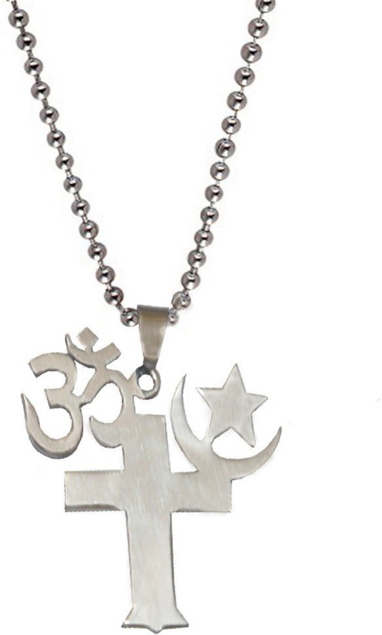 RN Silver Plated CZ Secular Om Shanti om Shahrukh Khan Pendant