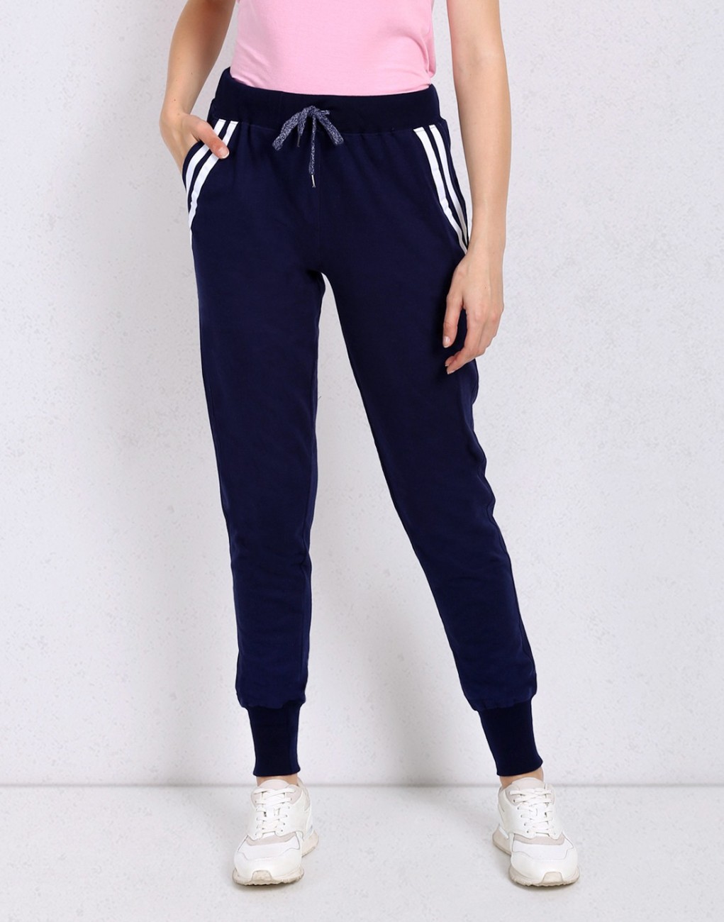 track pants with stripe womens