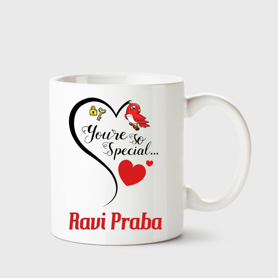 CHANAKYA You're so special Ravi Praba White Coffee Name Ceramic ...
