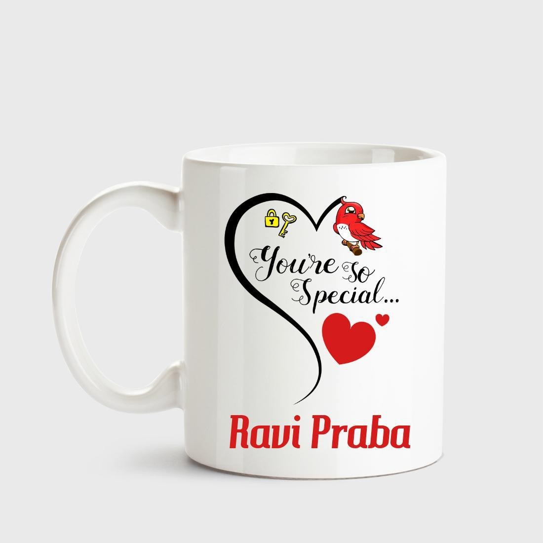 CHANAKYA You're so special Ravi Praba White Coffee Name Ceramic ...