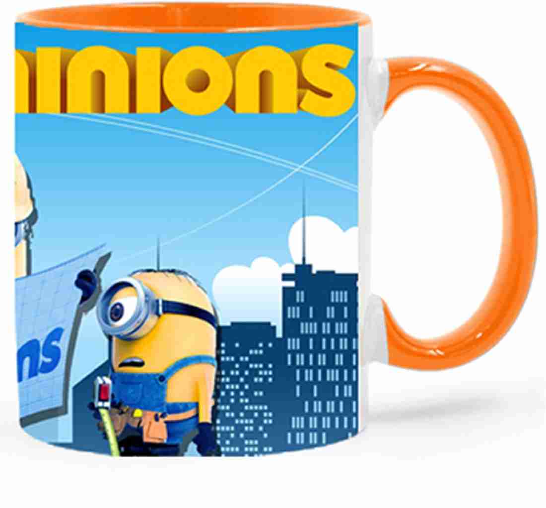 Ashvah Minions Cartoon -2166-Orange Ceramic Coffee Mug Price in ...
