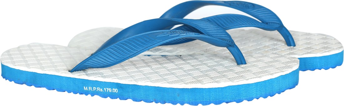 bata blue and white slippers