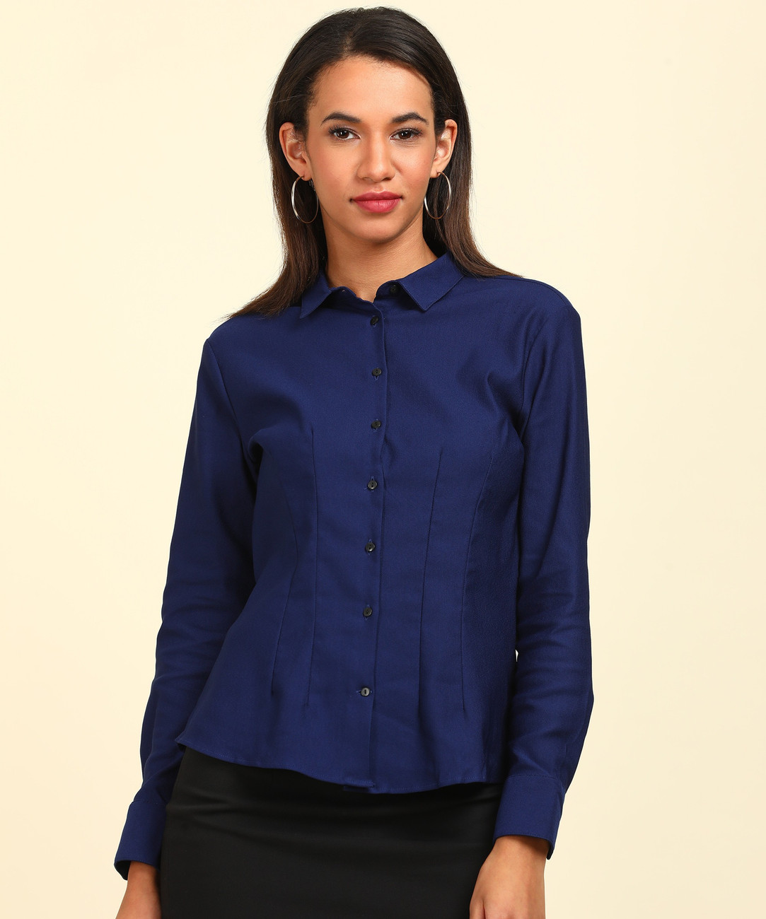 van heusen women's solid formal shirt
