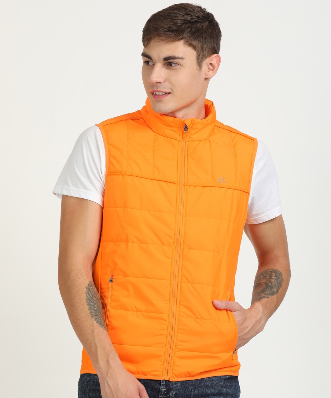 calvin klein sleeveless jacket