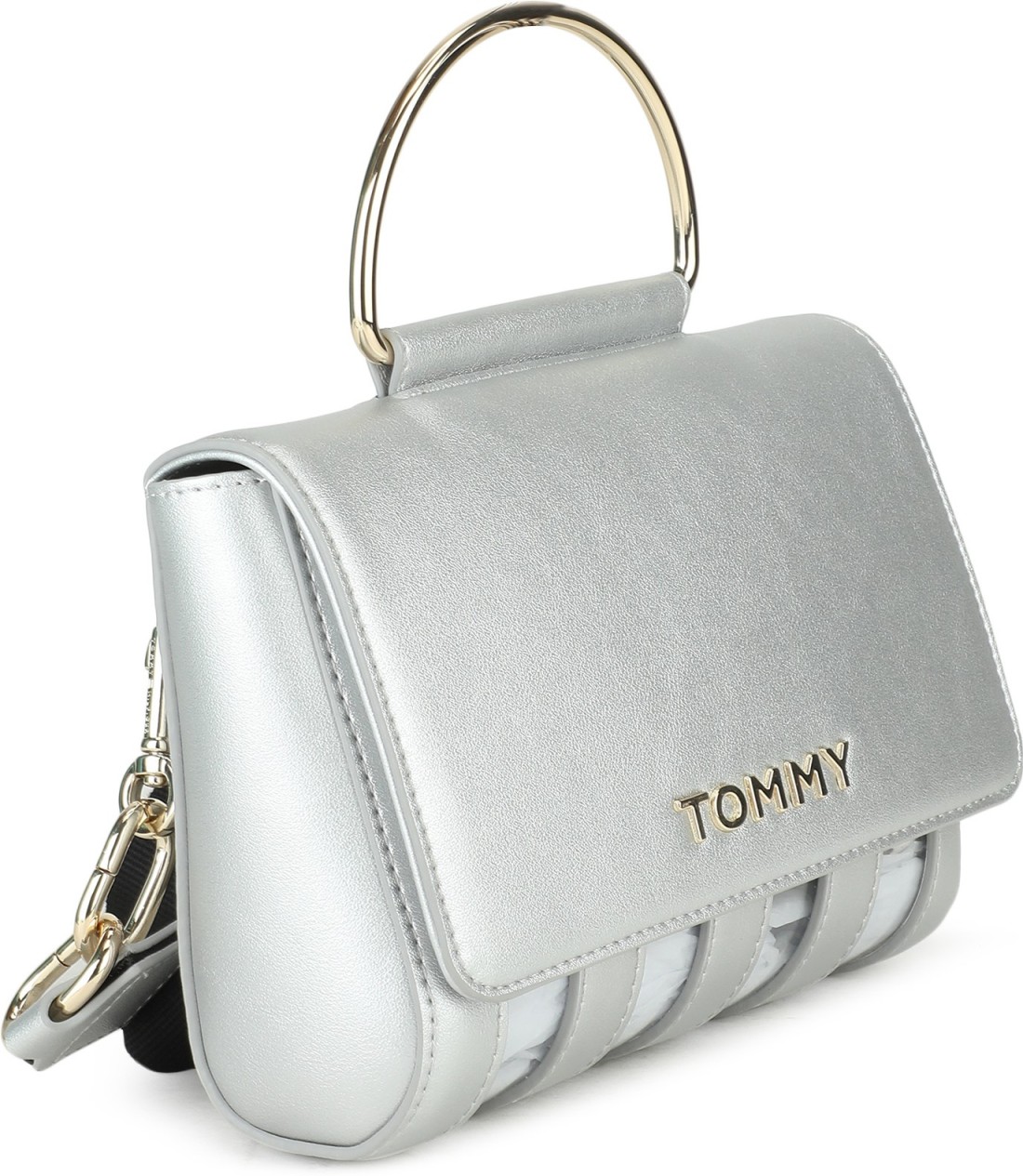 tommy hilfiger silver bag