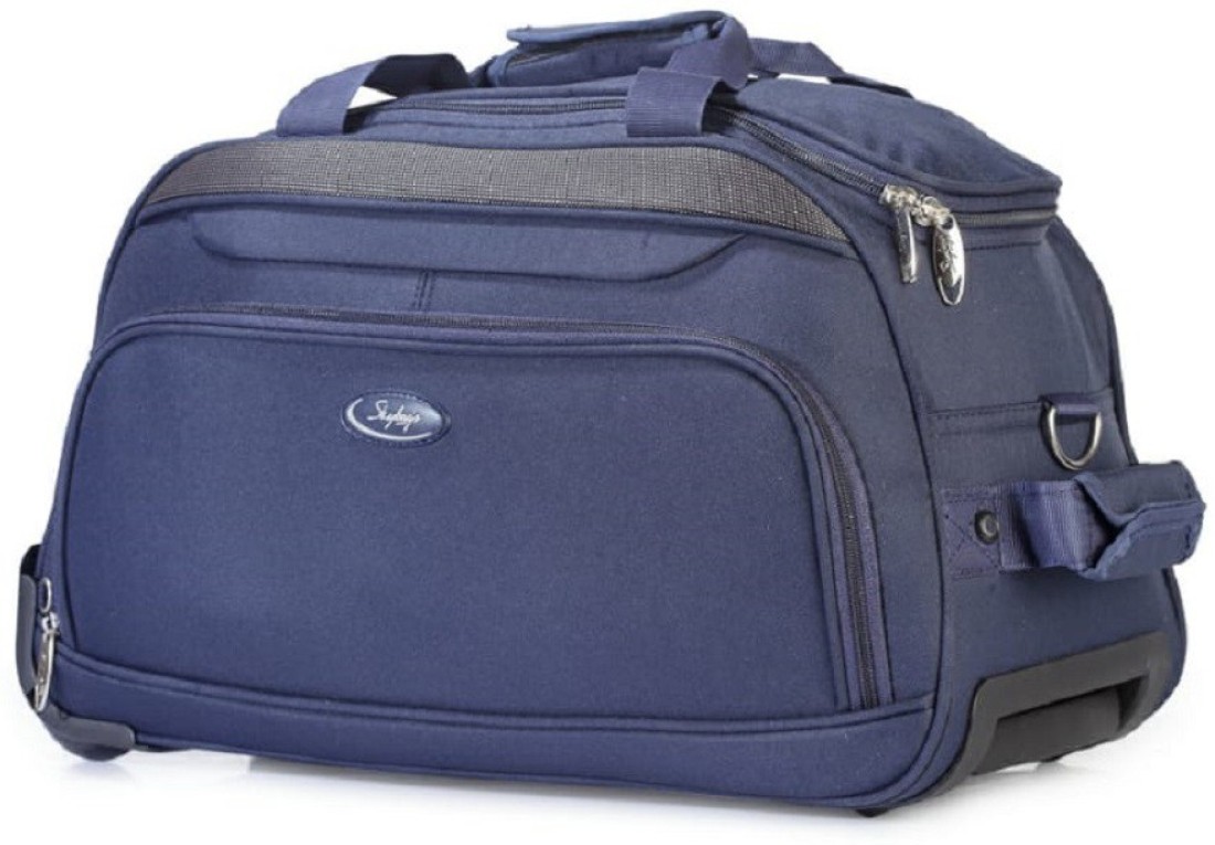 skybags cardiff polyester 55 cms blue travel duffle