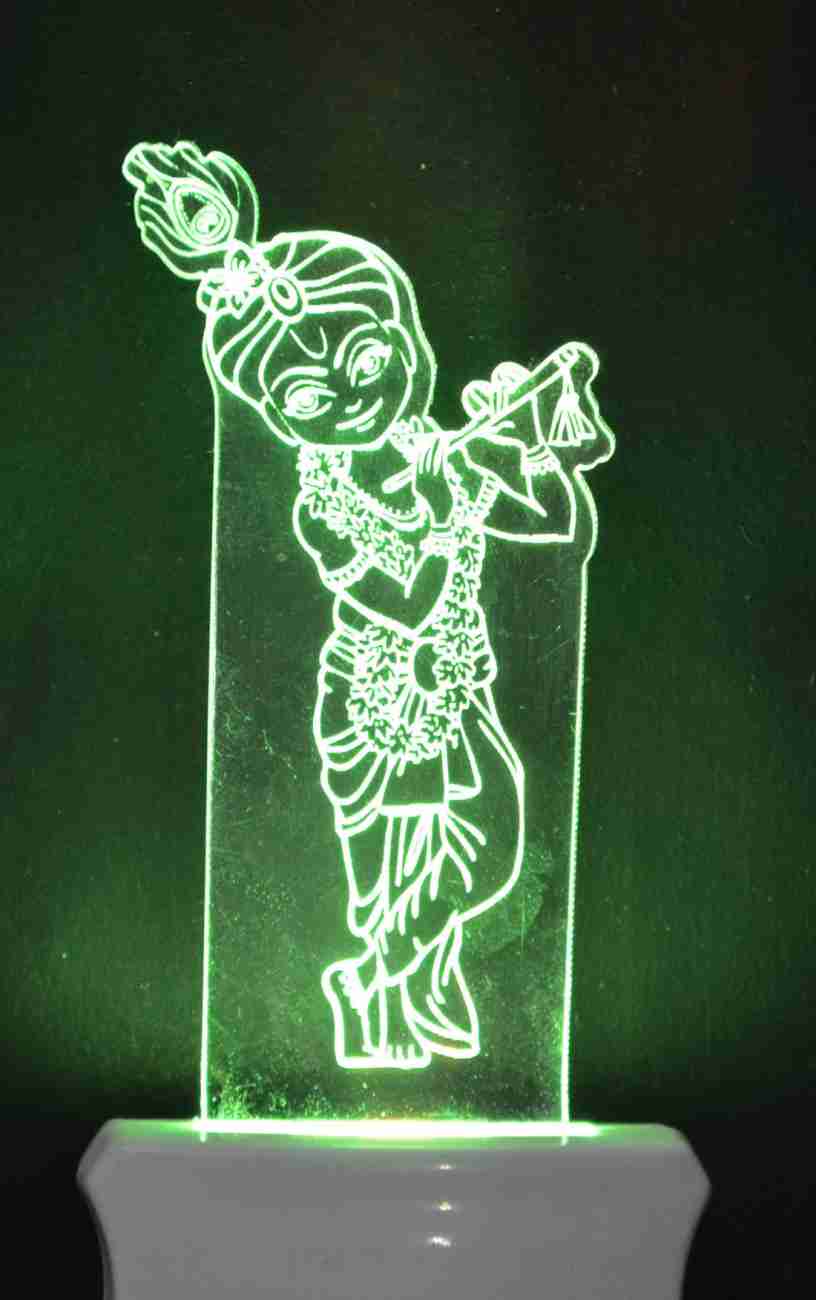MIPR The Lord Krishna 3D Illusion Night Lamp Comes with 7 ...
