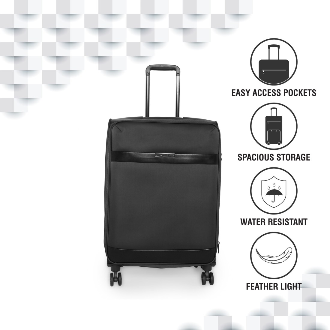 dkny white suitcase