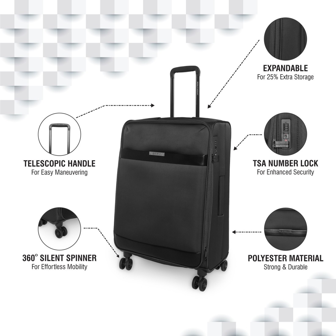 dkny white suitcase