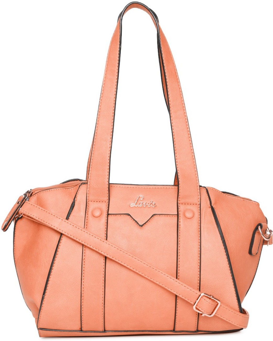 lavie pink solid shoulder bag