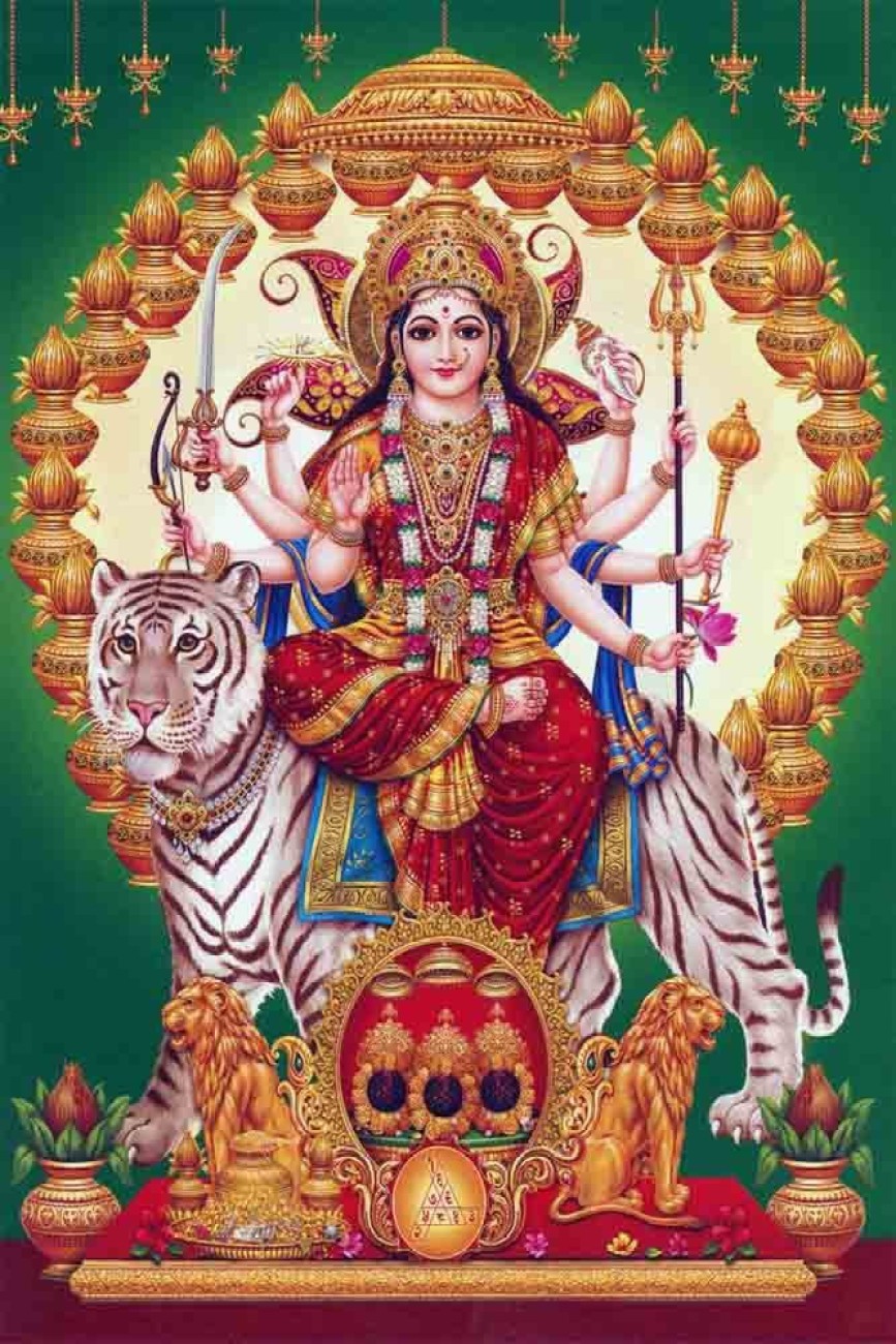 Goddess Durga | Ambe | Sherawali Maa Waterproof Vinyl Sticker ...