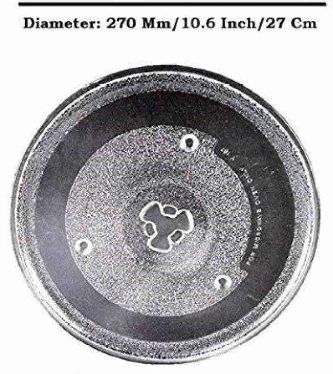 WHITEFLIP 10.6 inch/27 cm/270 mm Microwave Oven Glass Cooking Tray |  Replacement Turntable Plate Suitable for IFB 23SC3 Microwave Oven (This  Plate is