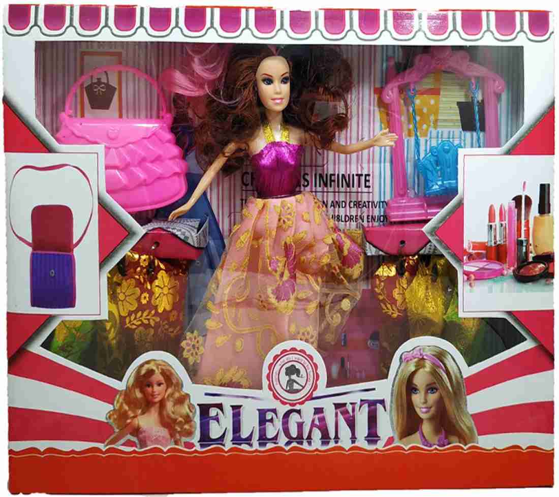Kidieez Barbie doll toy I beautiful girl barbie pink doll set for ...