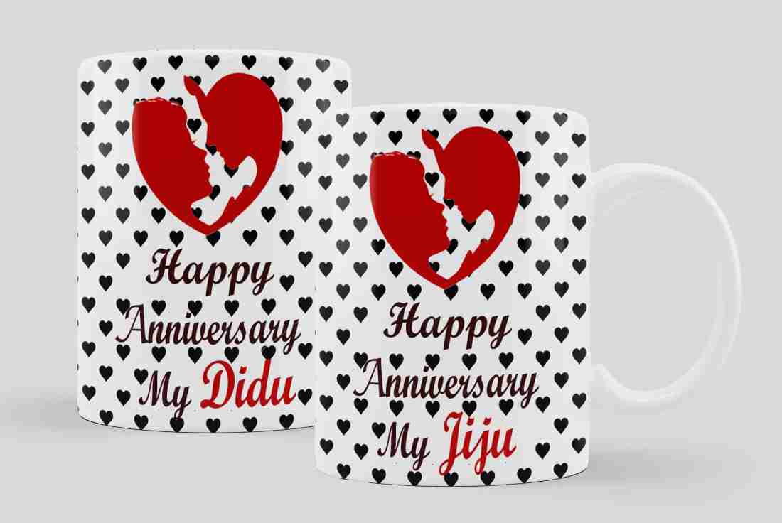 iMPACTGift Happy Anniversary Didu & Jiju Printed Coffee mug for ...