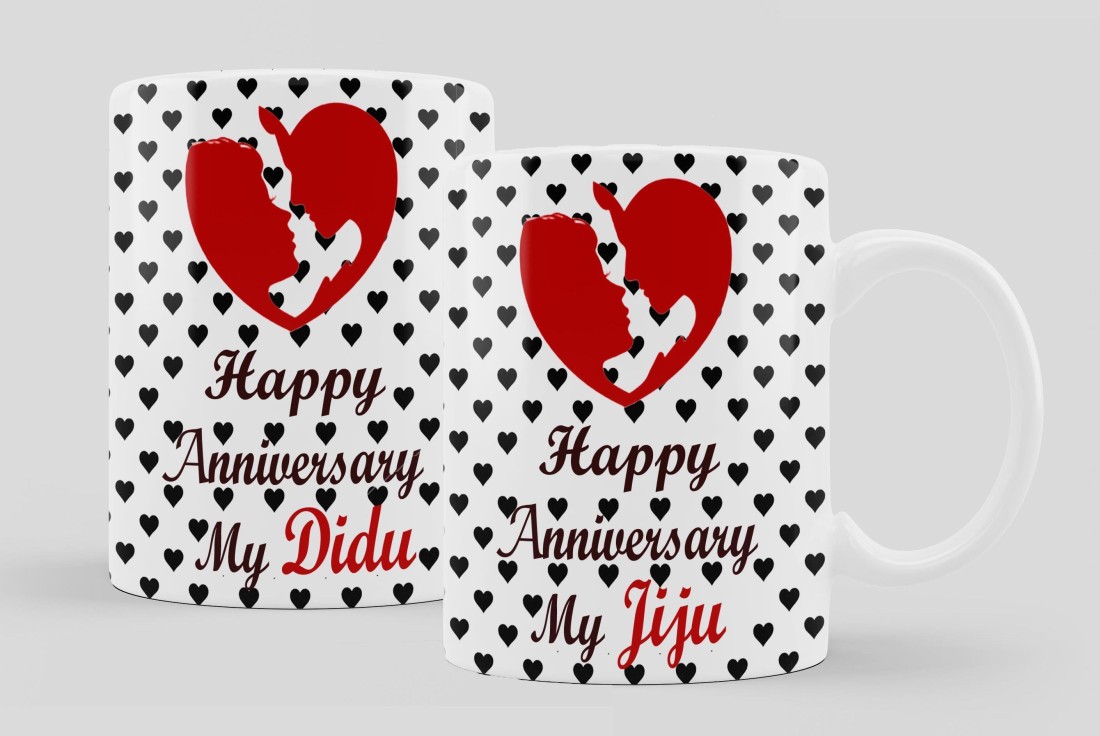 iMPACTGift Happy Anniversary Didu & Jiju Printed Coffee mug for ...