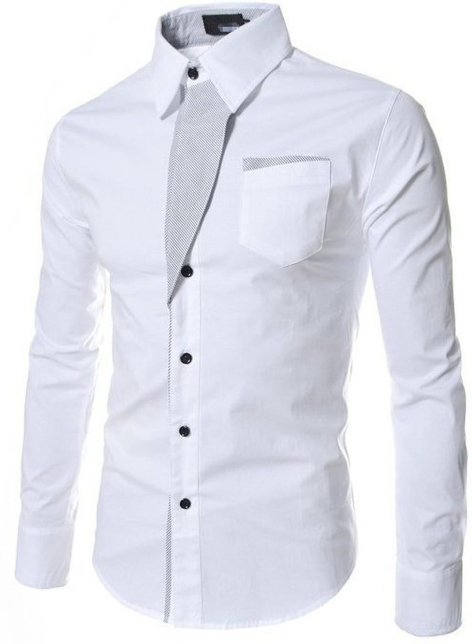 Panchhi creation Men Solid Formal White Shirt - Buy Panchhi ...