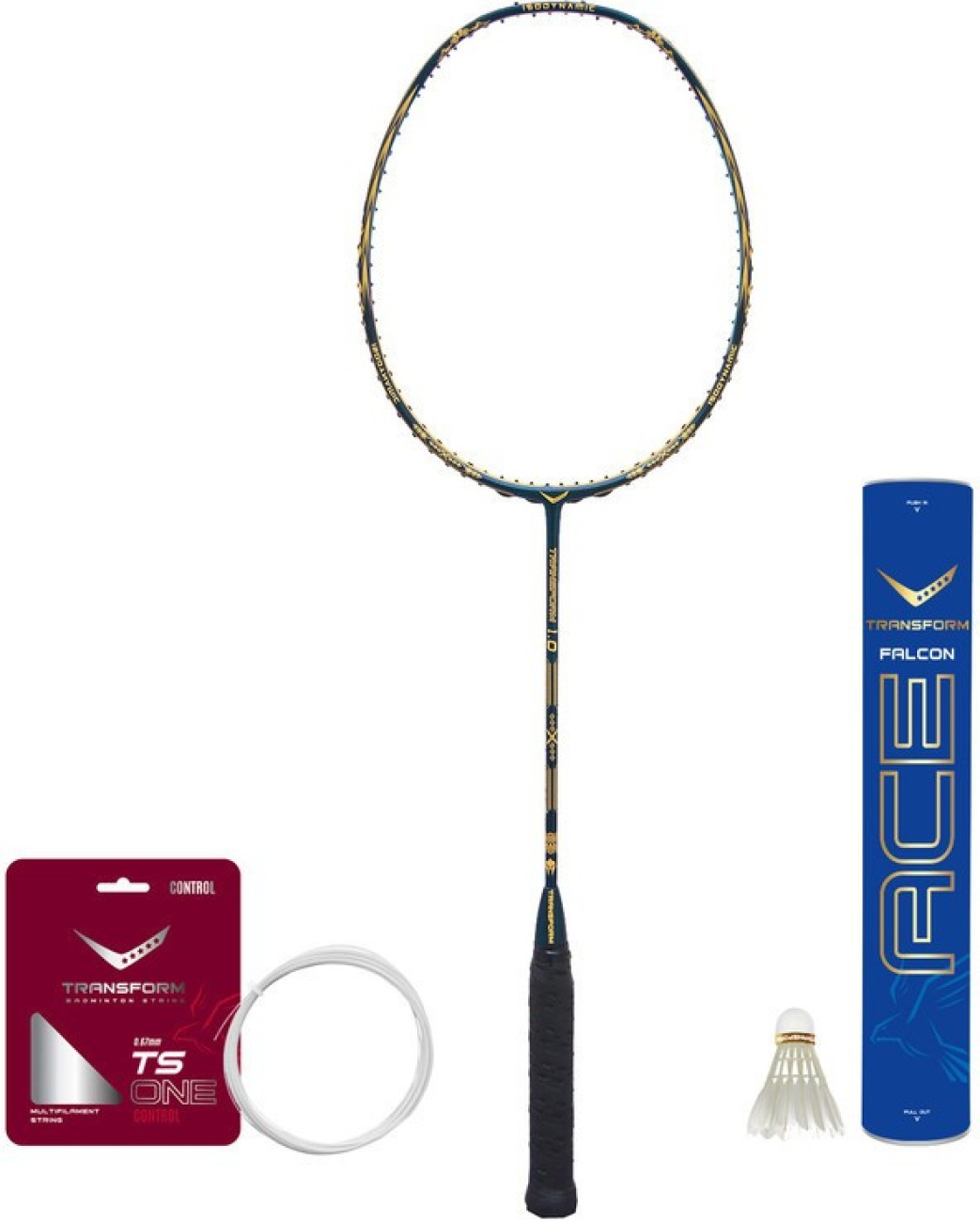 Transform 1.0 Ace Feather one string Badminton Racket Combo Kit Badminton Kit