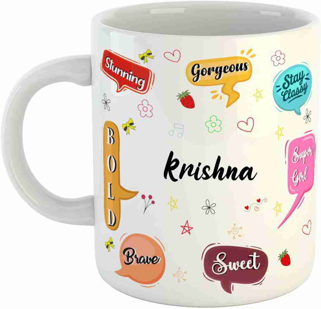 ARTBUG Krishna Name Ceramic Coffee for Girls - Best Birthday Gift ...