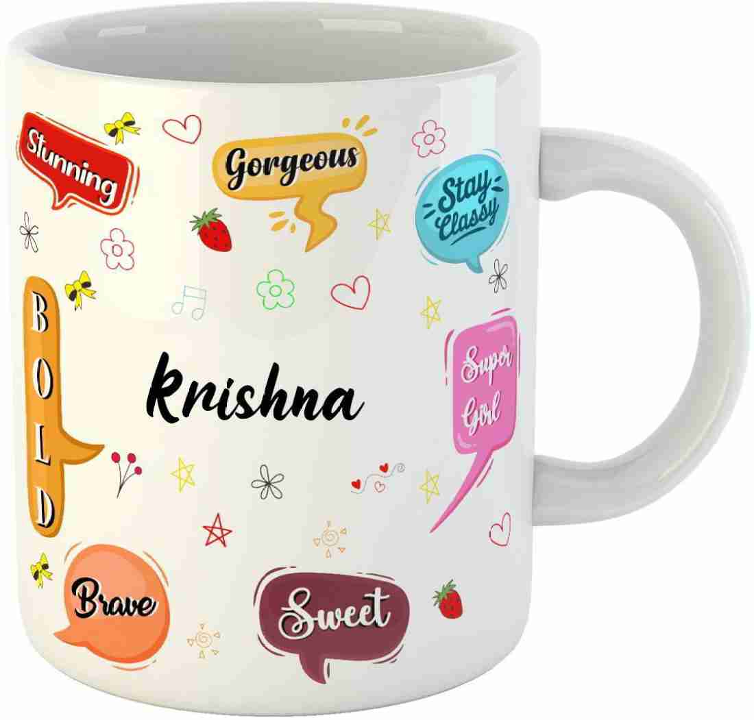 ARTBUG Krishna Name Ceramic Coffee for Girls - Best Birthday Gift ...