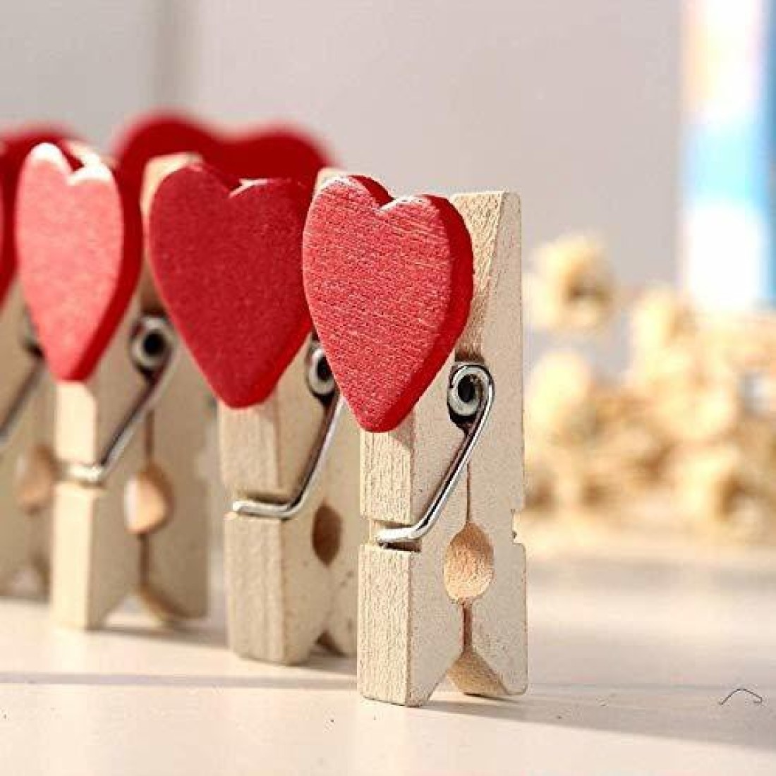 Prescent Mini 1 inch Wood Wooden Clips 