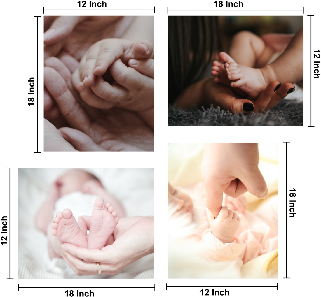 Set of 4 Cute Smiling Healthy Vaastu Baby HD Posters for Pregnant ...
