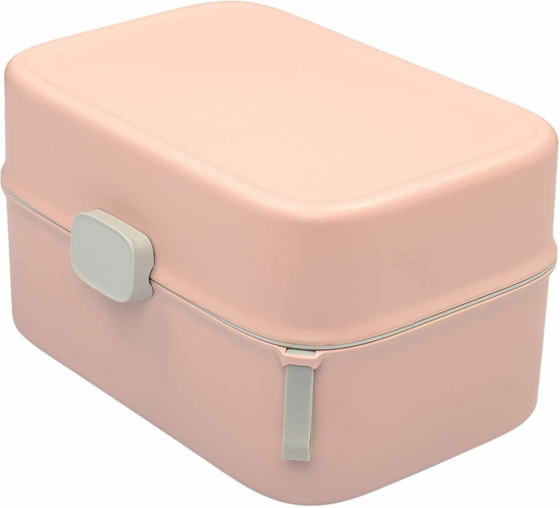 kirfiz Multipurpose Emergency First Aid Rectangular Lockable Medicine  Storage Box with Detachable Tray and Handle