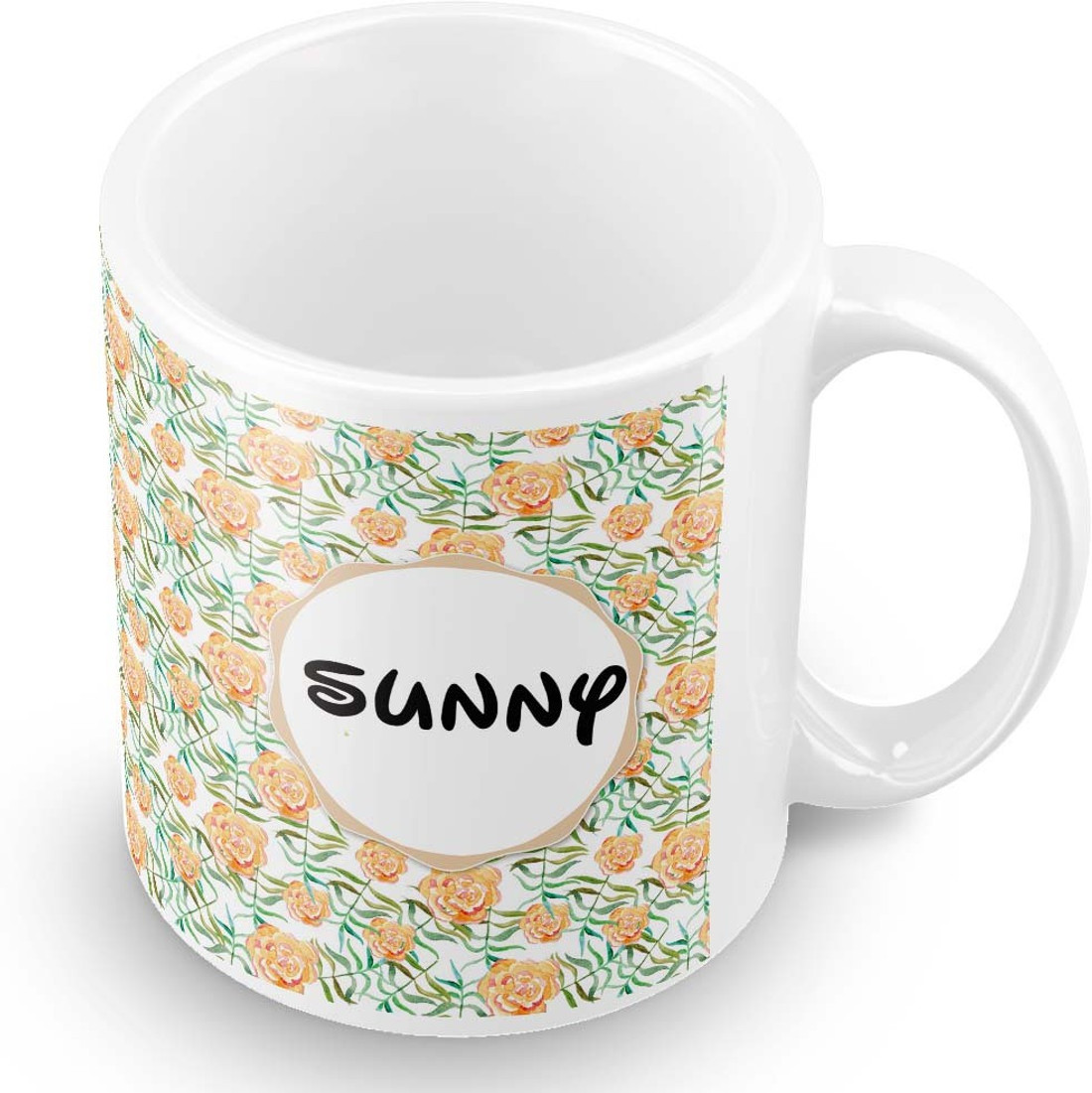 Posterchacha Sunny Floral Design Name Ceramic Coffee Mug Price in ...