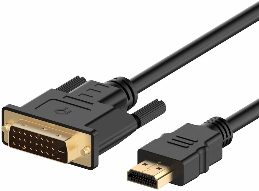 Matematik Snazzy Flyvningen Omnivision DVI Cable 1.8 m HDMI Input to DVI Output (Not VGA) Adapter Cable  - Omnivision : Flipkart.com
