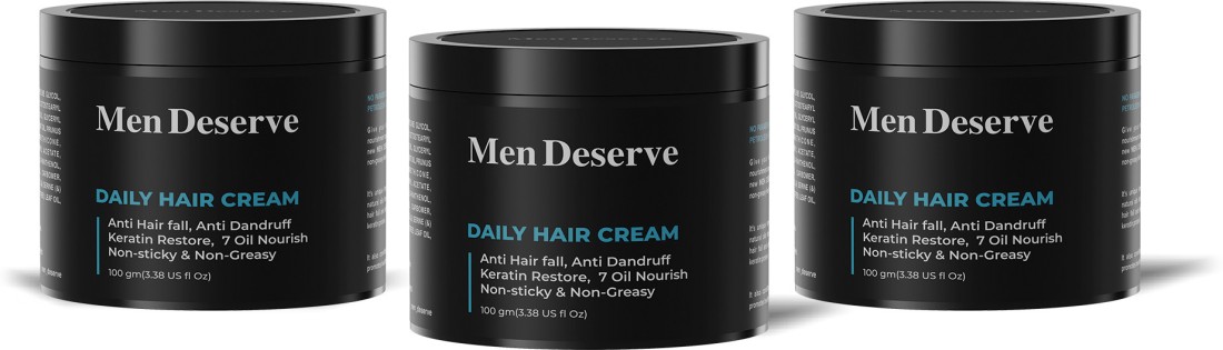 Men Deserve Combo of Daily Hair Cream100g with Hair Styling Cream Medium  Hold100g  Amazonin Beauty