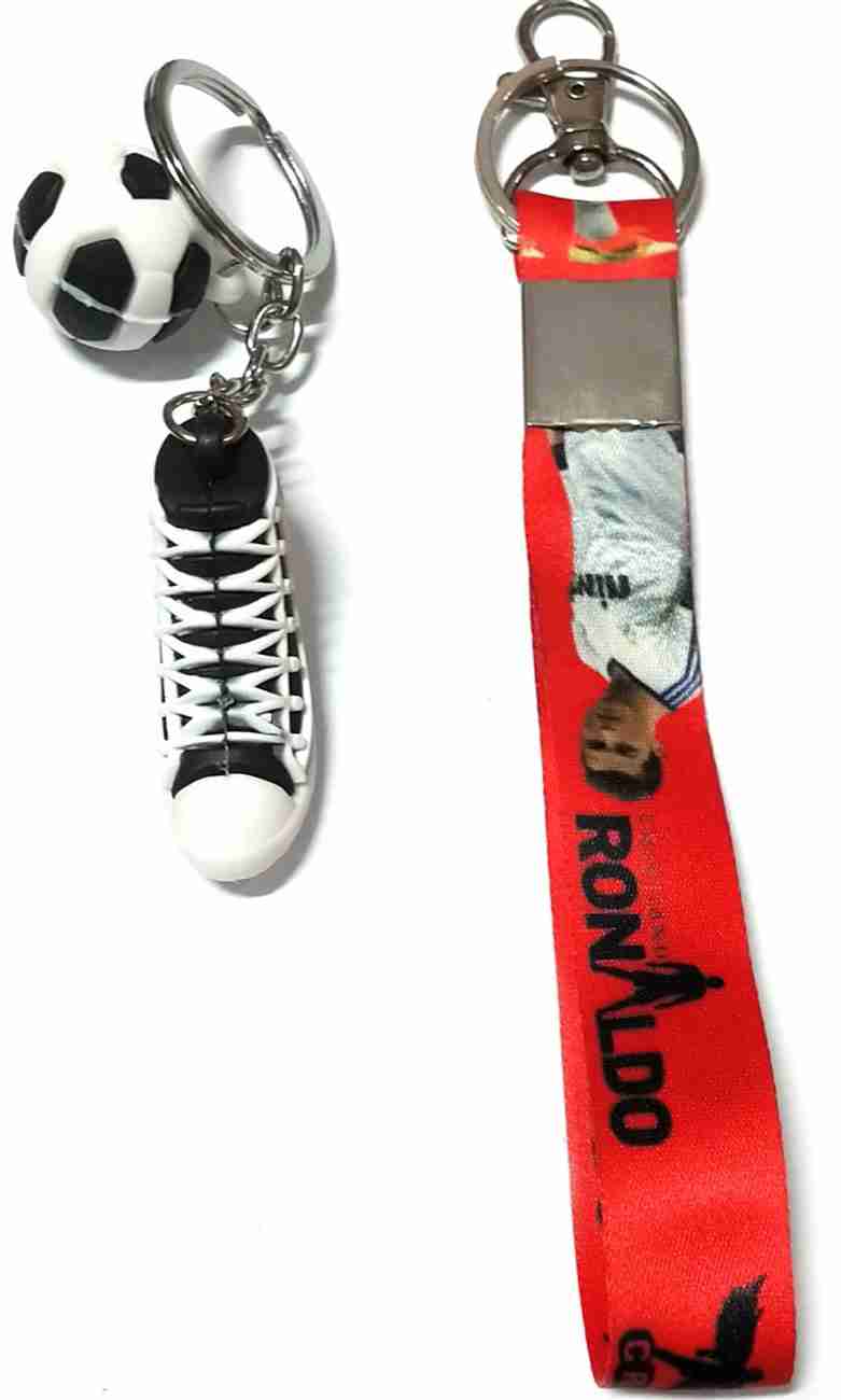 Meeko Cristiano Ronaldo CR7 tag with black shoe Keychain for