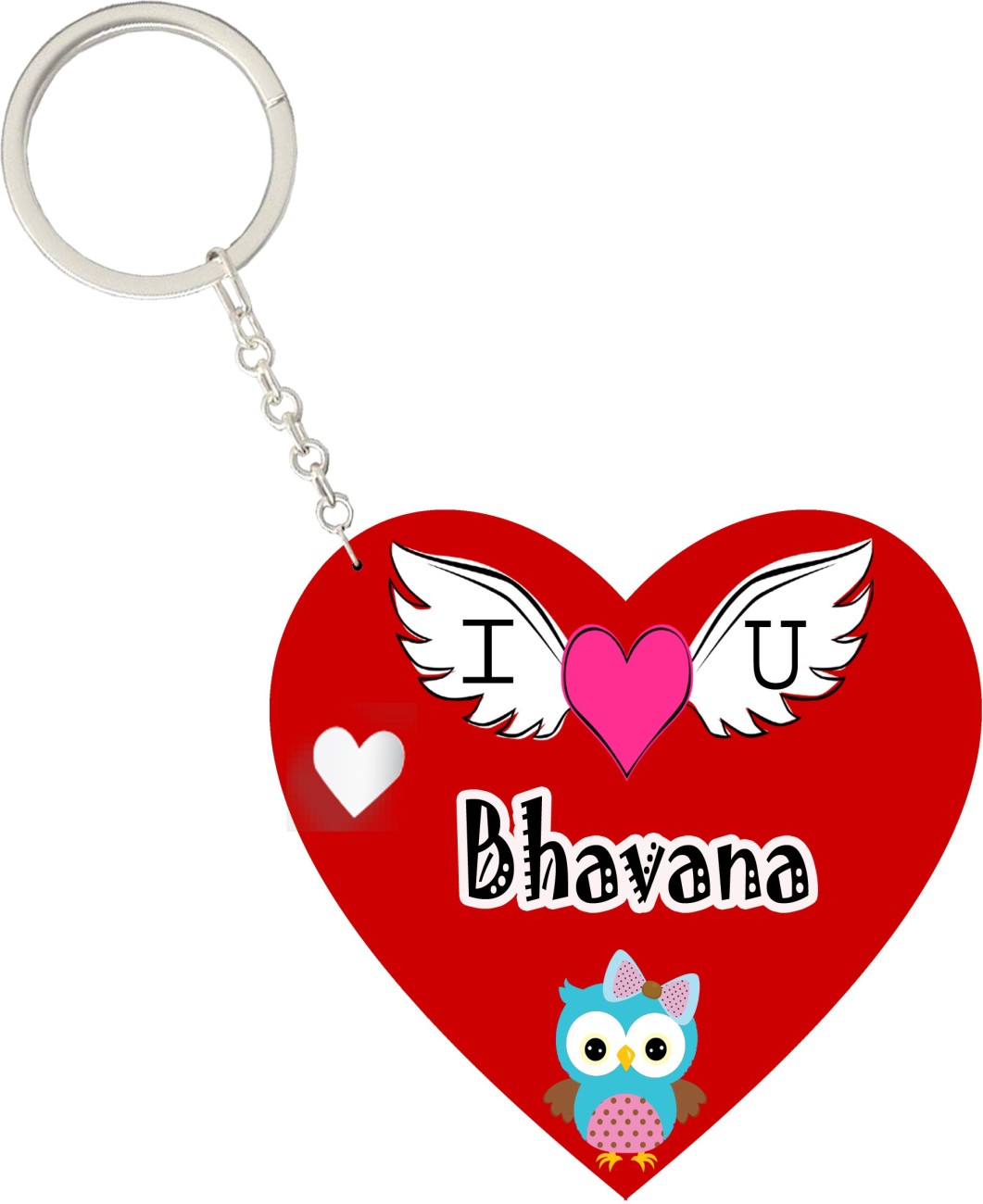 MorFex Bhavana Name Beautiful Heart Shape Arclic Keychain Best ...
