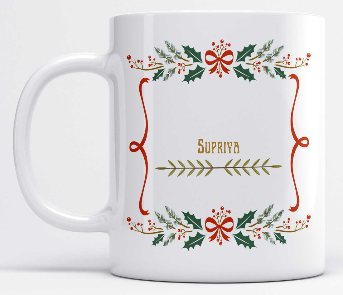LOROFY Name Supriya Printed Beautiful Frame Design Ceramic Coffee ...