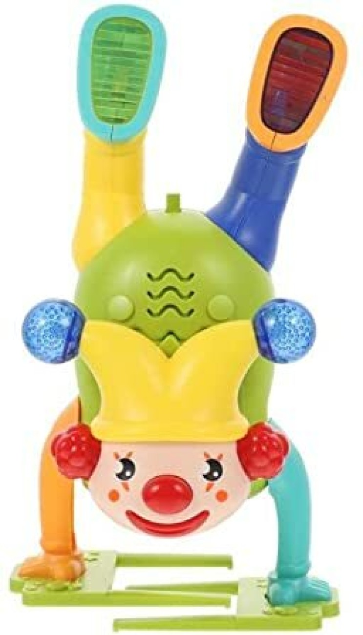 curiotoys Musical Dancing Clown Walking Toy, Funny Cute Clown with