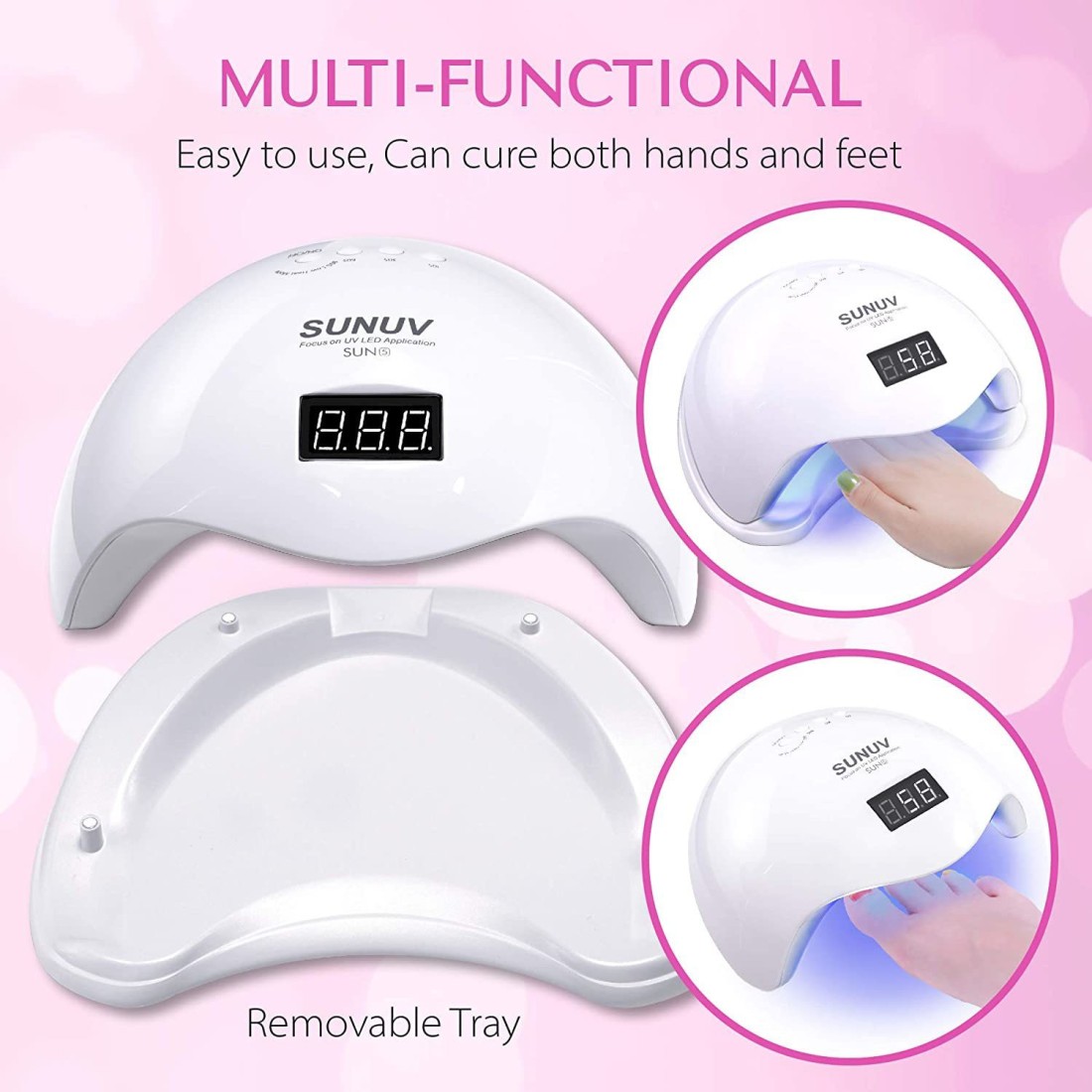 UV Light for Gel Nails,SUNUV LED Nail Lamp for Gel Polish 36W Nail