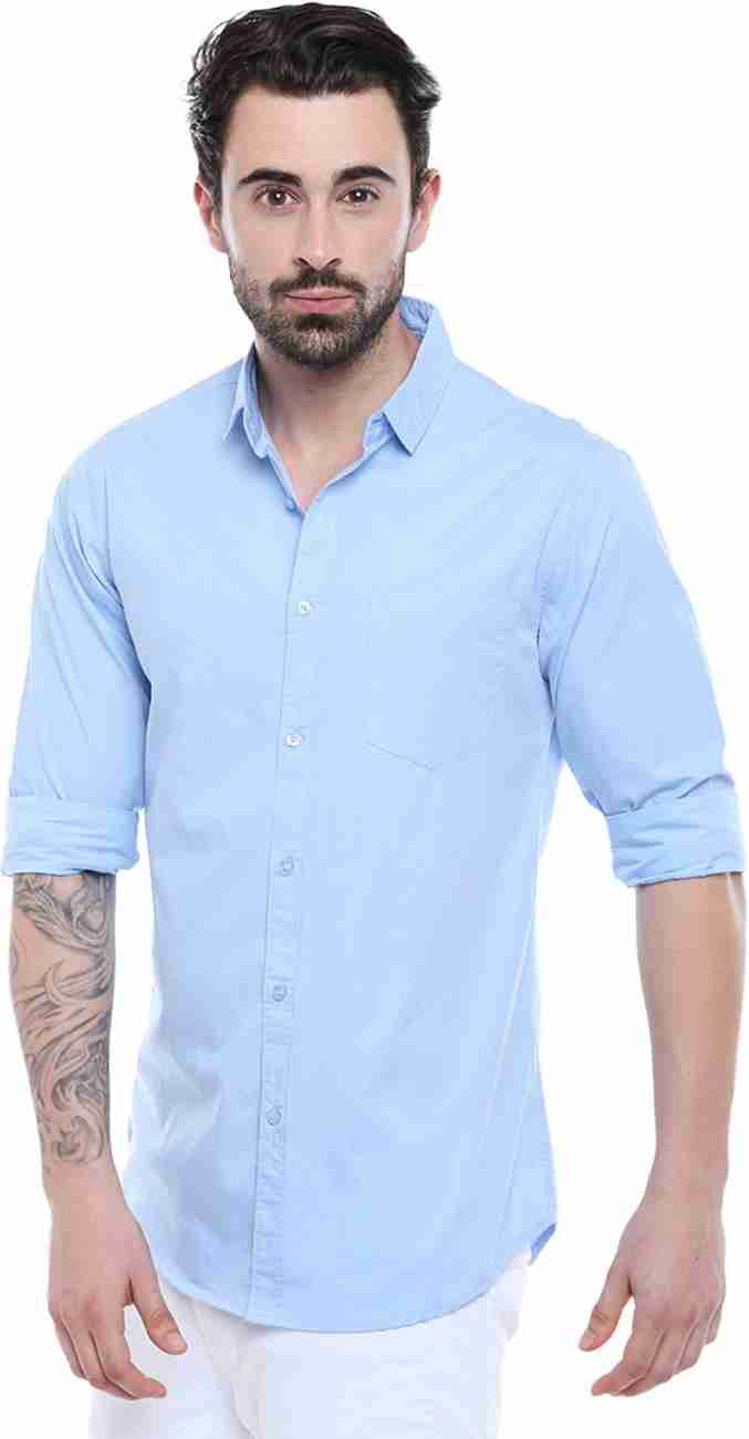 sky blue shirt