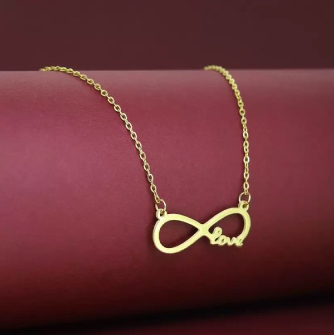  Gold Infinity Love Pendant Necklace for Women Girls