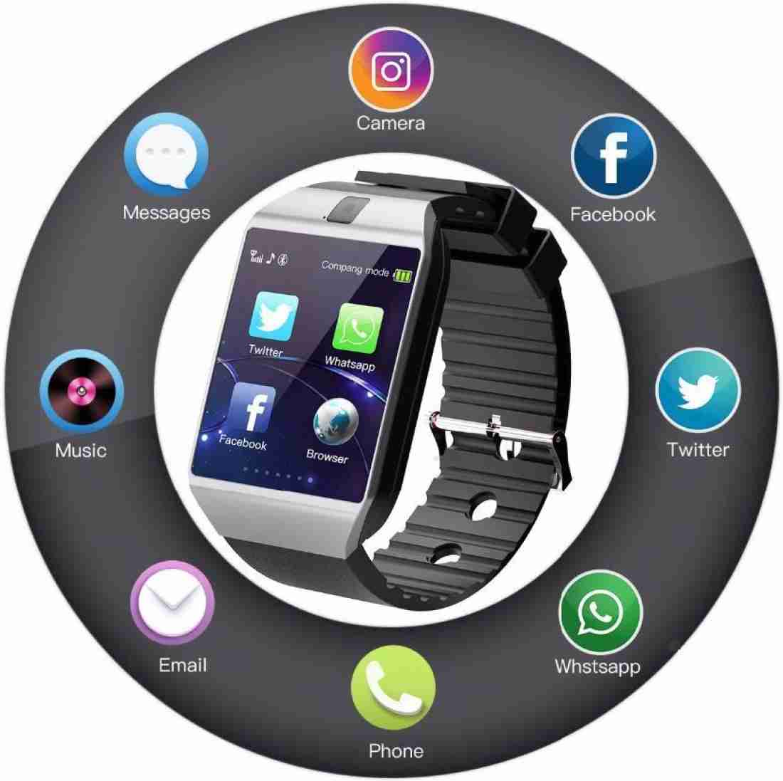 Bluetooth Smart Watch Dz09 Smartwatch GSM Sim Card with Camera for Android iOS Black