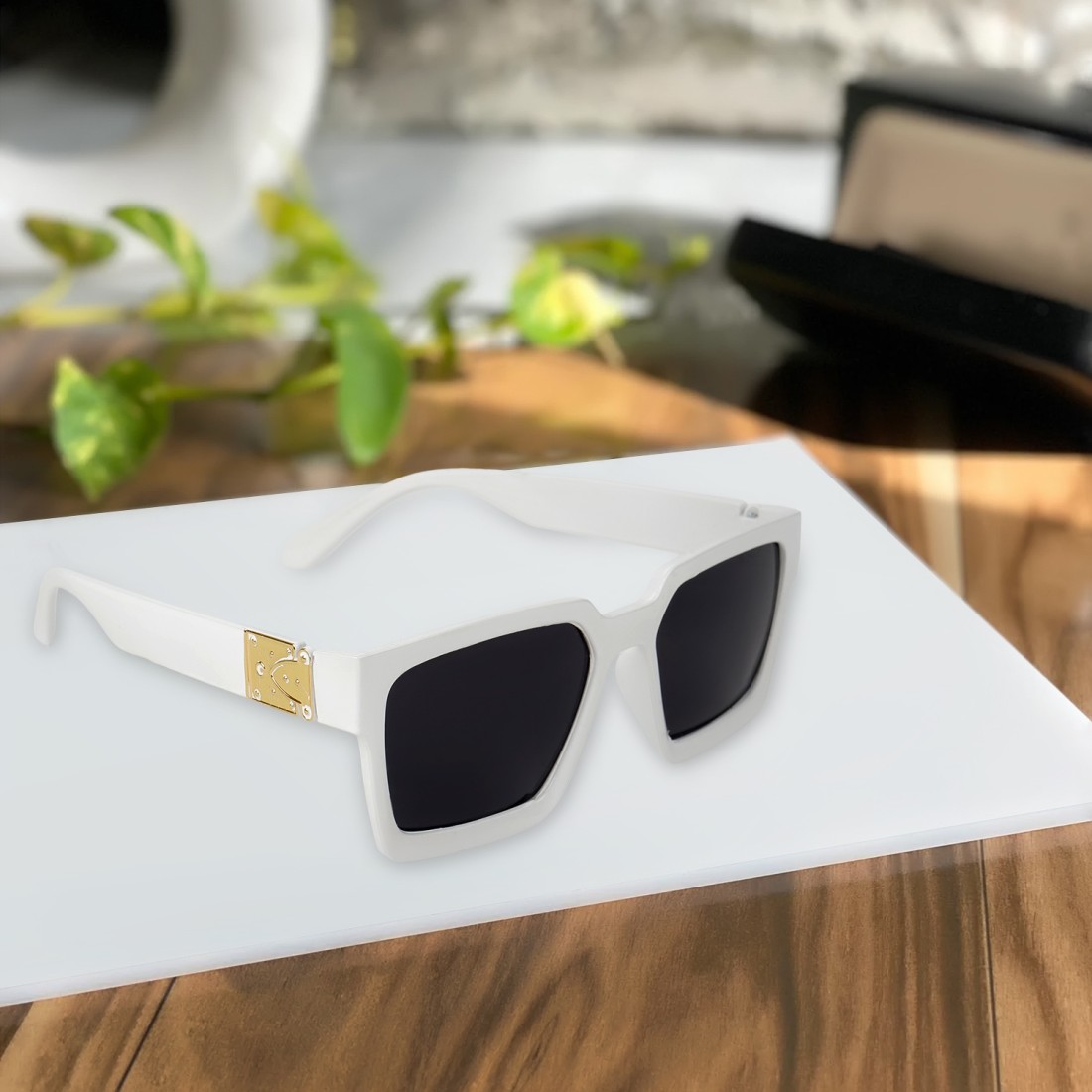 Buy GRECCY Rectangular Sunglasses Black For Men & Women Online