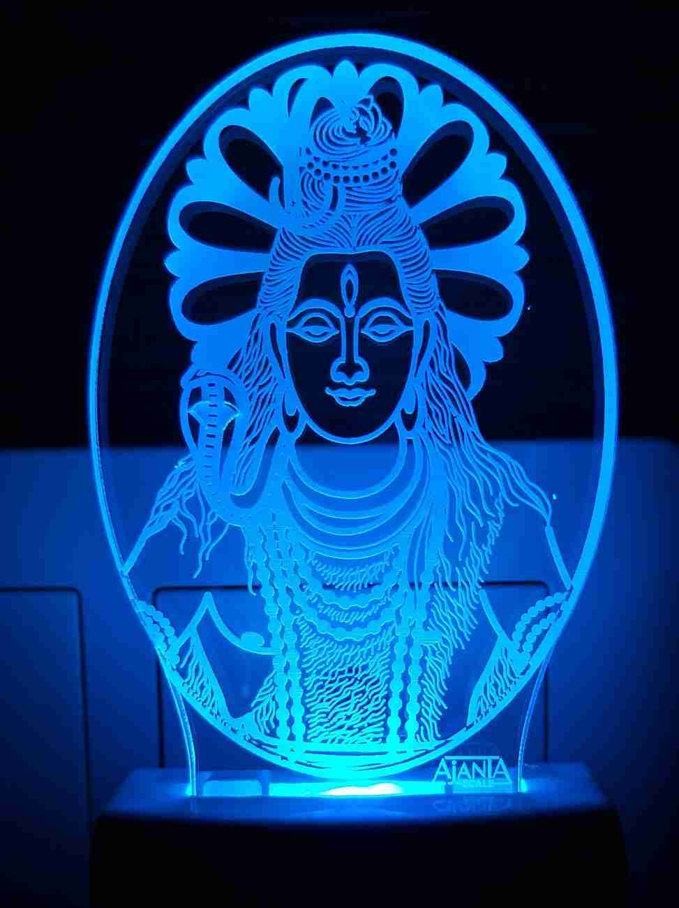 AJANTA SHIV SHANKAR CODE : 2105 3d Night Lamp Price in India - Buy ...